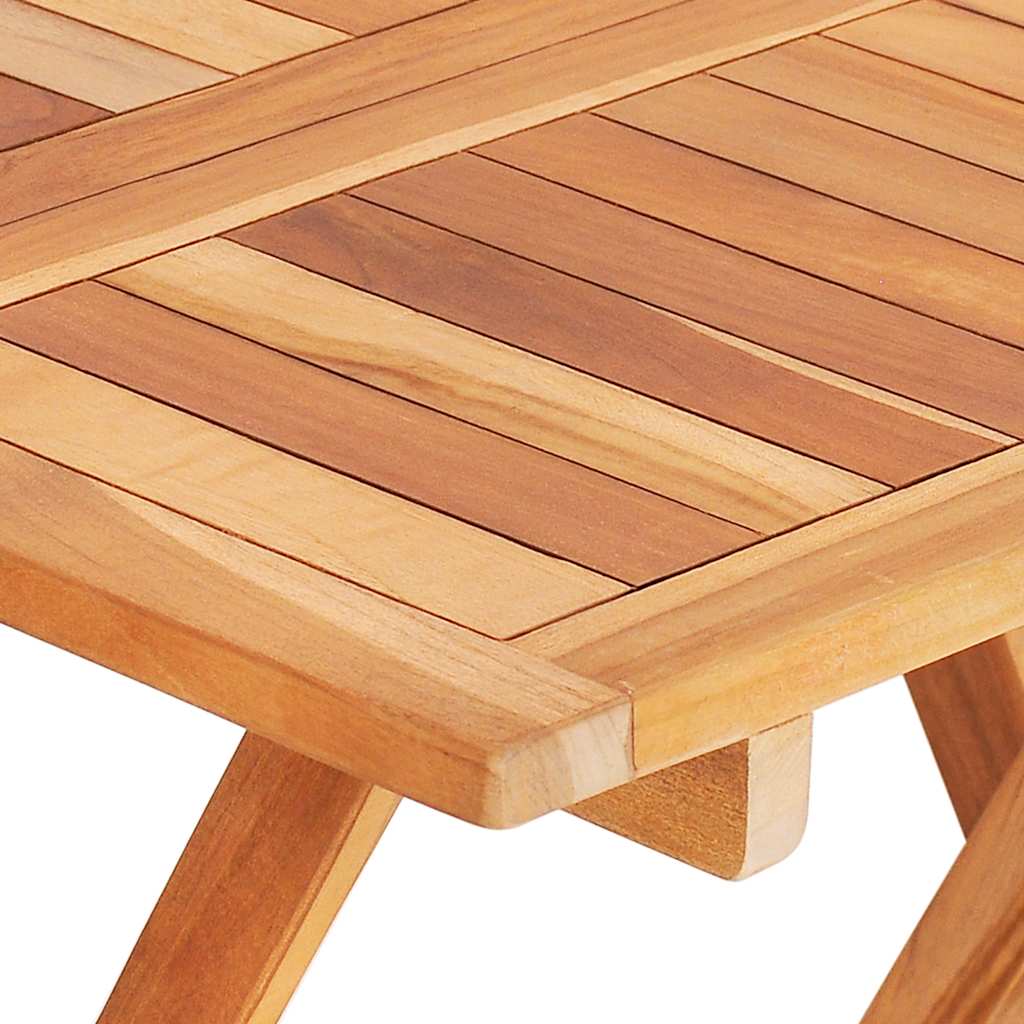 Set da Bistrot 3 pz con Cuscini Grigi in Legno Massello di Teak 3063226