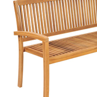 Panchina da Giardino Impilabile e Cuscino 159cm Teak Massello 3063321