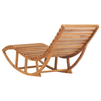 Lettino Prendisole a Dondolo con Cuscino in Massello di Teak cod mxl 75968