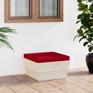 Ottomana da Giardino su Pallet con Cuscino in Legno di Abete 3063378