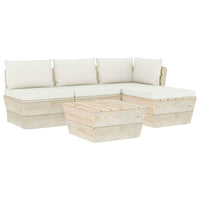 Set Divani da Giardino su Pallet 5 pz con Cuscini Legno Abete cod mxl 52367