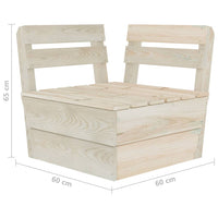 Divano da Giardino a 2 Posti su Pallet Legno Abete Impregnato cod mxl 42174