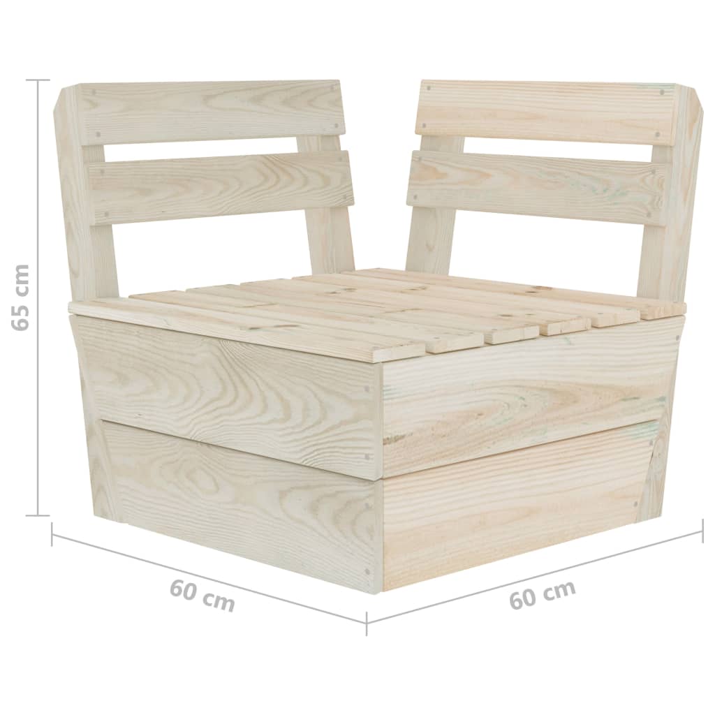 Divano da Giardino a 2 Posti su Pallet Legno Abete Impregnato 3063708