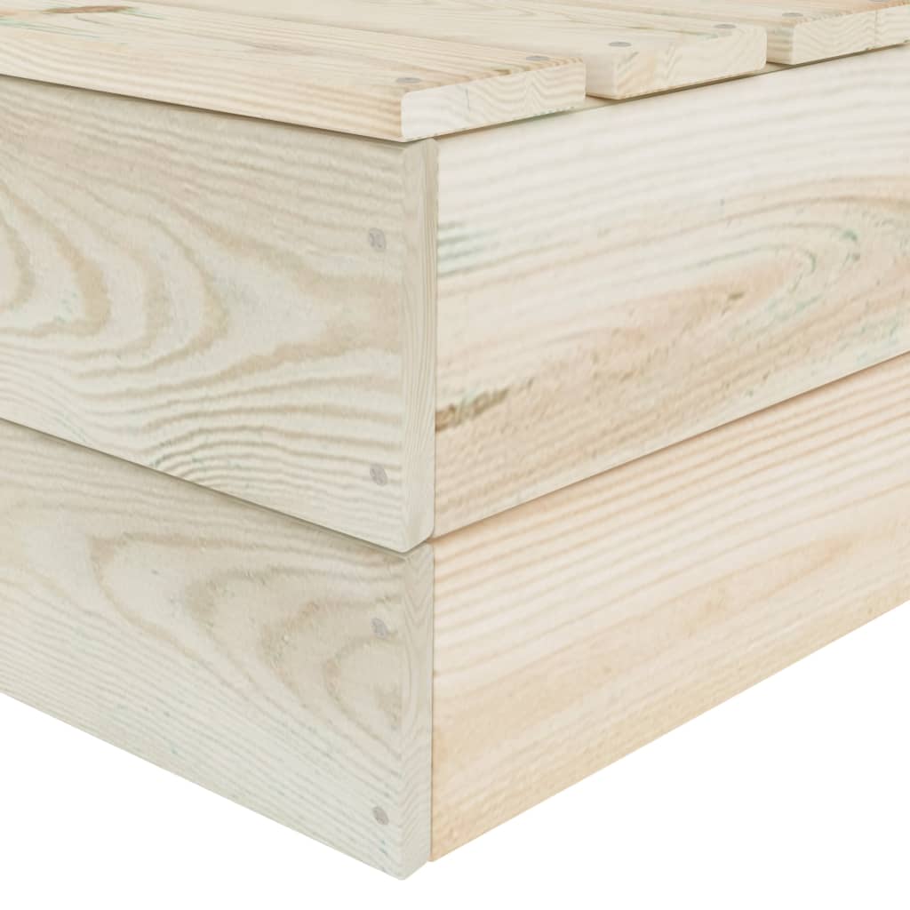 Divano da Giardino a 3 Posti su Pallet Legno Abete Impregnato cod mxl 49136