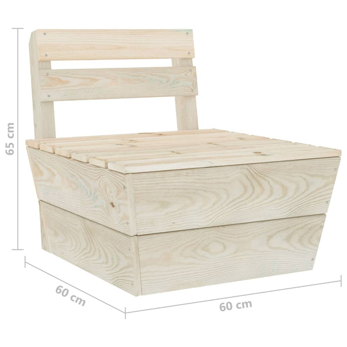 Set Divani da Giardino su Pallet 3 pz in Legno Abete Impregnato 3063710