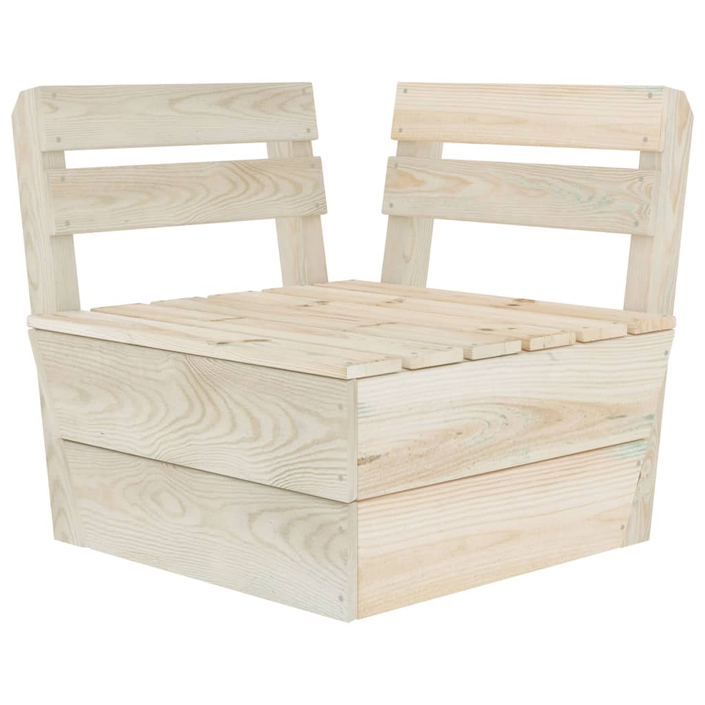 Set Divani da Giardino su Pallet 4 pz in Legno Abete Impregnato cod mxl 41737