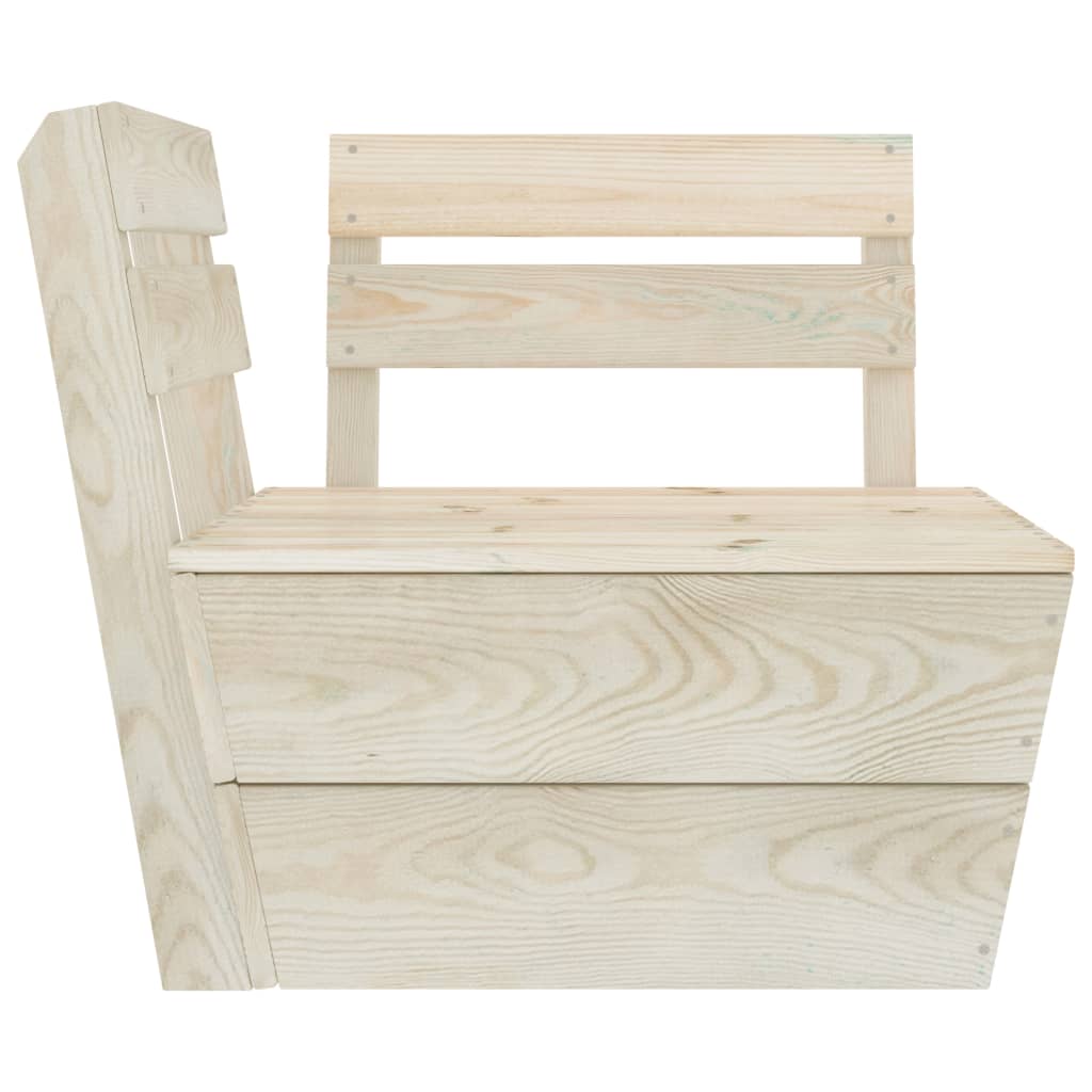 Divano da Giardino a 4 Posti su Pallet Legno Abete Impregnato cod mxl 42180