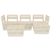 Set Divani da Giardino su Pallet 5 pz in Legno Abete Impregnato cod mxl 48493