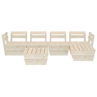 Set Divani da Giardino su Pallet 6 pz in Legno Abete Impregnato 3063718