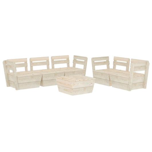 Set Divani da Giardino su Pallet 6 pz in Legno Abete Impregnato 3063719