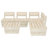 Set Divani da Giardino su Pallet 6 pz in Legno Abete Impregnato cod mxl 43414