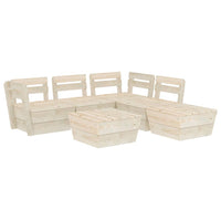 Set Divani da Giardino su Pallet 6 pz in Legno Abete Impregnato cod mxl 43425