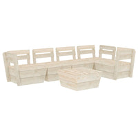 Set Divani da Giardino su Pallet 6 pz in Legno Abete Impregnato cod mxl 42175