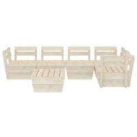 Set Divani da Giardino su Pallet 6 pz in Legno Abete Impregnato cod mxl 42175