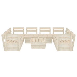 Set Divani da Giardino su Pallet 9 pz in Legno Abete Impregnato 3063726