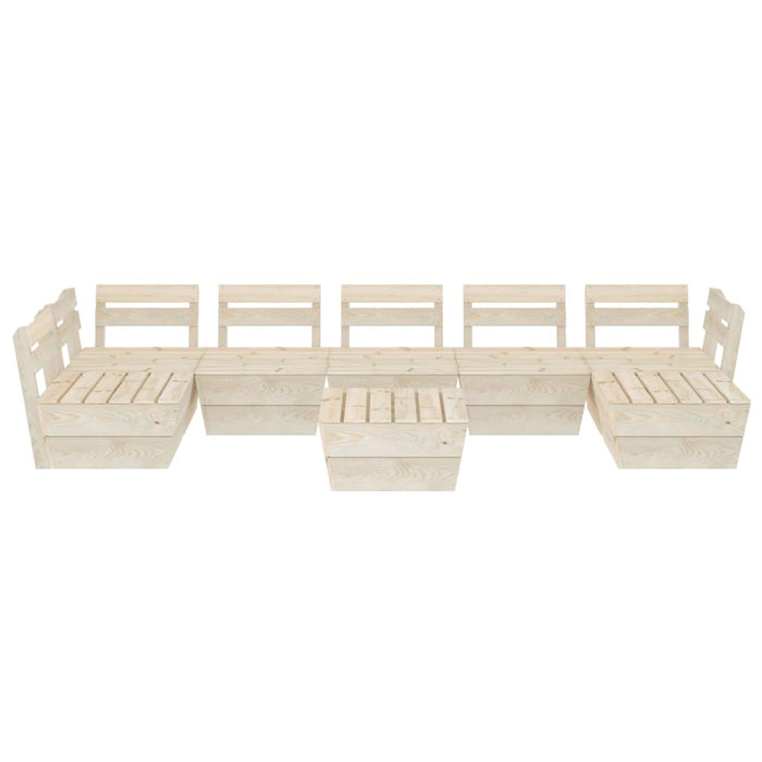 Set Divani da Giardino su Pallet 8 pz in Legno Abete Impregnato cod mxl 49130