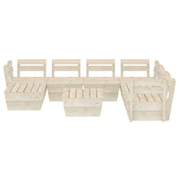 Set Divani da Giardino su Pallet 8 pz in Legno Abete Impregnato cod mxl 43431