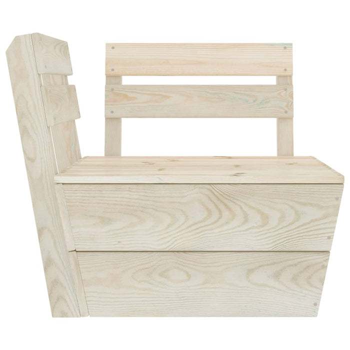 Set Divani da Giardino su Pallet 9 pz in Legno Abete Impregnato 3063731