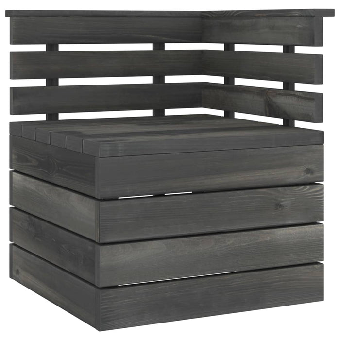 Divano da Giardino 2 Posti su Pallet Grigio Scuro Massello Pino 3063735