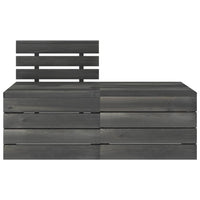 Set Divani da Giardino su Pallet 3 pz Legno Pino Grigio Scuro 3063737