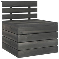 Set Divani da Giardino su Pallet 3 pz Legno Pino Grigio Scuro 3063738