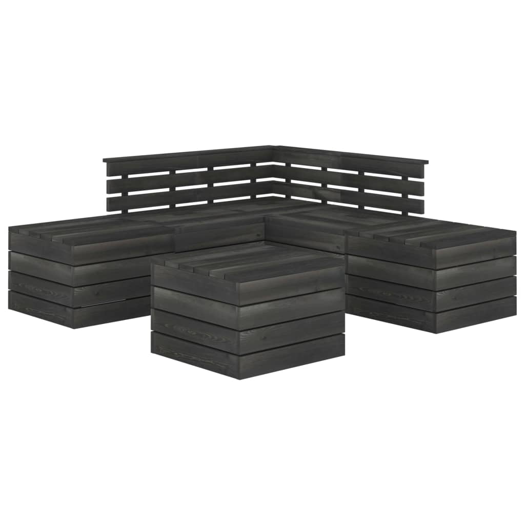 Set Divani da Giardino su Pallet 6 pz 3063744