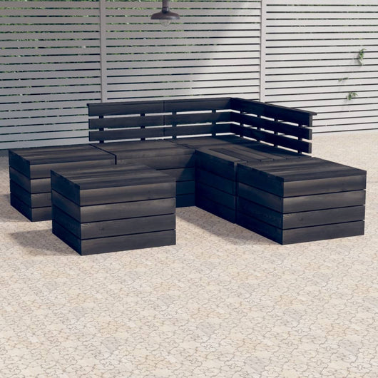 Set Divani da Giardino su Pallet 6 pz 3063744