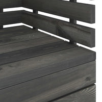 Set Divani da Giardino su Pallet 6 pz Legno Pino Grigio Scuro cod mxl 39211