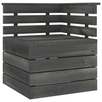 Set Divani da Giardino su Pallet 6 pz Legno Pino Grigio Scuro cod mxl 36259