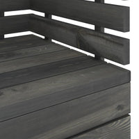 Set Divani da Giardino su Pallet 7 pz Legno Pino Grigio Scuro cod mxl 39209