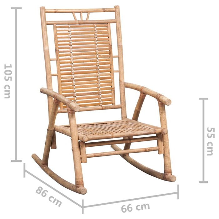 Sedia a Dondolo con Cuscino in Bambù cod mxl 45642