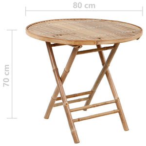 Set da Pranzo da Giardino 5 pz Pieghevole con Cuscini in Bambù cod mxl 41444