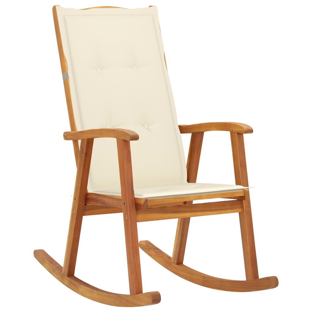 3064181 Rocking Chair with Cushions Solid Acacia Wood (311844+43181) cod mxl 48294