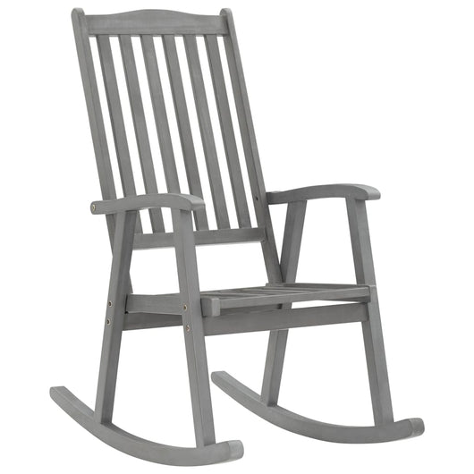 3064217 Rocking Chair with Cushions Grey Solid Acacia Wood (311845+47540) cod mxl 46283