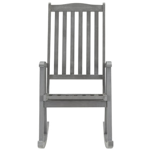 3064217  Rocking Chair with Cushions Grey Solid Acacia Wood (311845+47540) 3064217