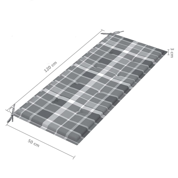 Panca da Giardino con Cuscino 120 cm in Massello di Acacia 3064253