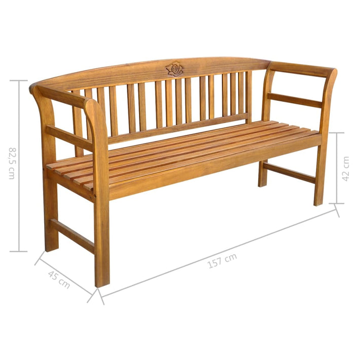 Panca da Giardino con Cuscino 157 cm in Massello di Acacia cod mxl 45903