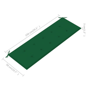 Panca da Giardino con Cuscino 157 cm in Massello di Acacia cod mxl 45904