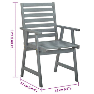 Sedie da Pranzo da Esterni con Cuscini 2 pz Massello di Acacia 3064409