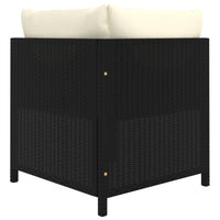 Set Divani da Giardino 8 pz con Cuscini in Polyrattan Nero 3059793