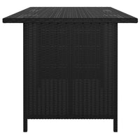 Set Divani da Giardino 9 pz con Cuscini in Polyrattan Nero 3059799