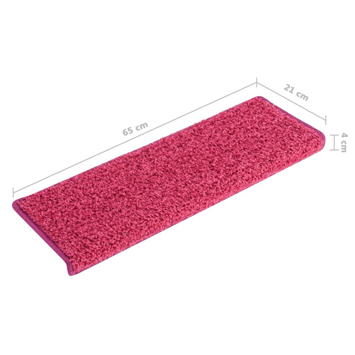 Tappetini per Scale 15 pz 65x25 cm Rosa cod mxl 69797