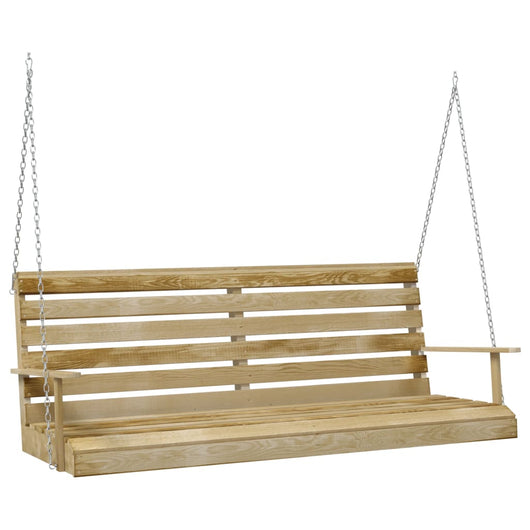 Dondolo da Giardino in Legno di Pino Impregnato 155x65x60 cm cod mxl 49492