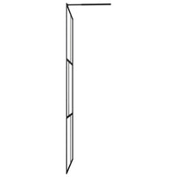 Parete per Doccia Walk-in in Vetro Temperato Nera 100x195 cm 149154