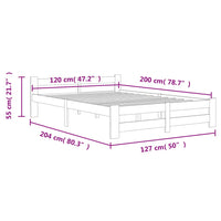 Giroletto in Legno Massello di Pino 120x200 cm cod mxl 60936