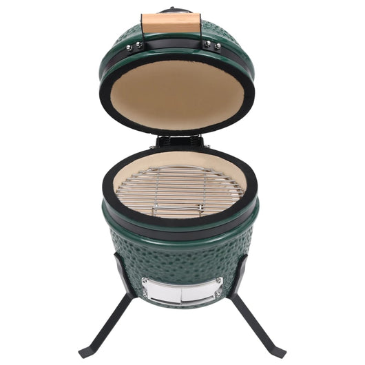 Barbecue Affumicatore 2 in 1 Kamado in Ceramica 56 cm Verde cod mxl 55673