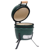 Barbecue Affumicatore 2 in 1 Kamado in Ceramica 56 cm Verde 316094