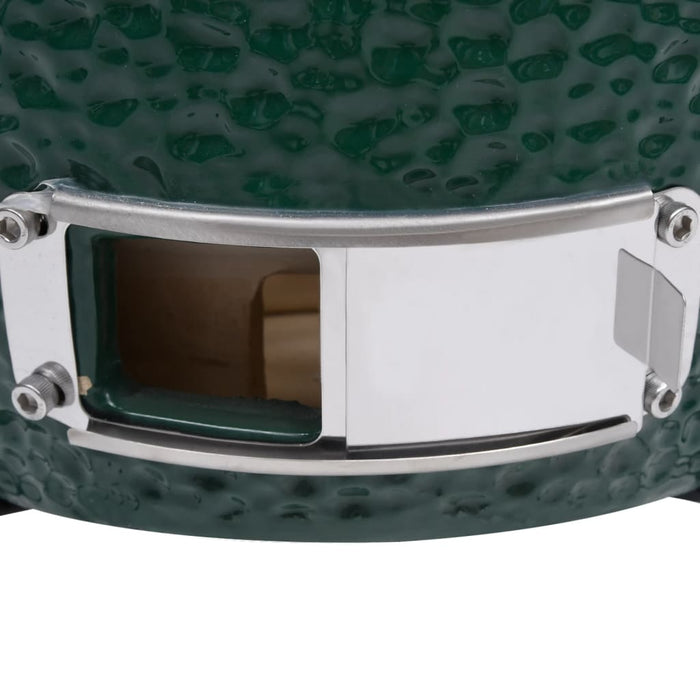 Barbecue Affumicatore 2 in 1 Kamado in Ceramica 56 cm Verde 316094