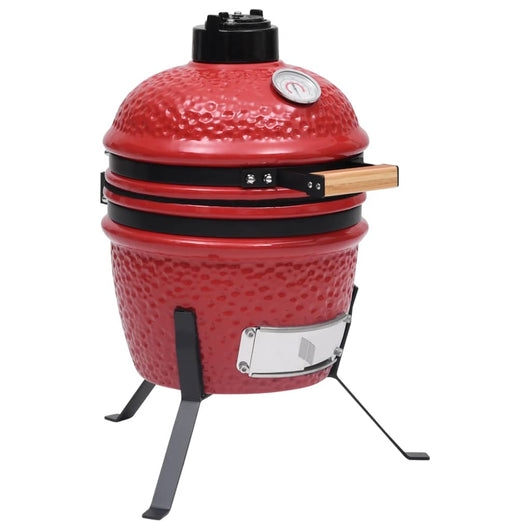 Barbecue Affumicatore 2 in 1 Kamado in Ceramica 56 cm Rosso cod mxl 54778