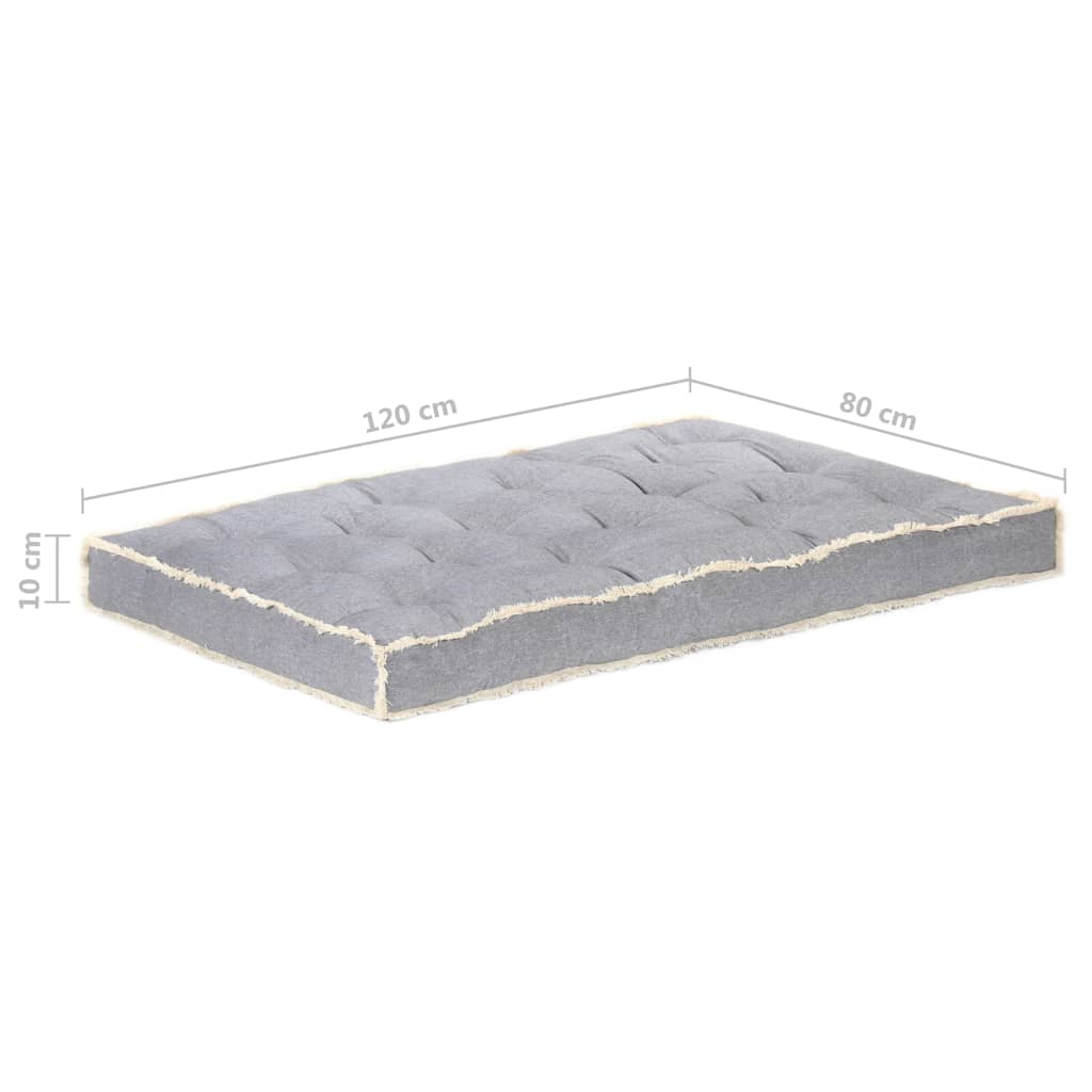 Cuscino per Divano in Pallet Antracite 120x80x10 cm cod mxl 68054